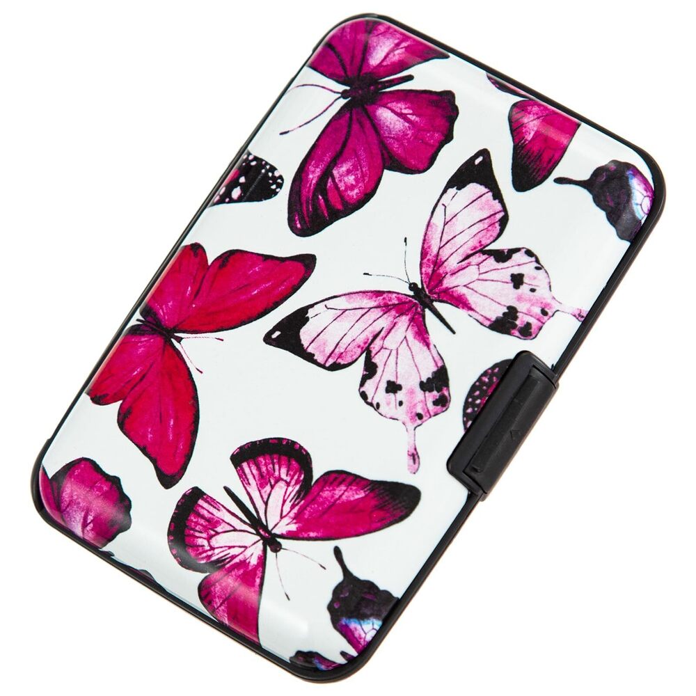 2191 Credit Card Holder, Metal Card Wallet RFID Blocking Mini Slim Aluminum